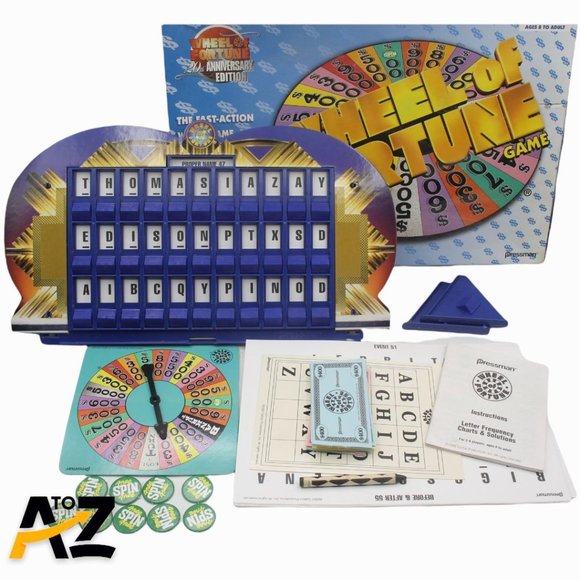 Wheel of Fortune 20th Anniversary Edition Game 2002 Board Pressman - Picture 1 of 12